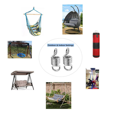 Alemon hammock chair spring two-hooks set supports heavy-duty hanging