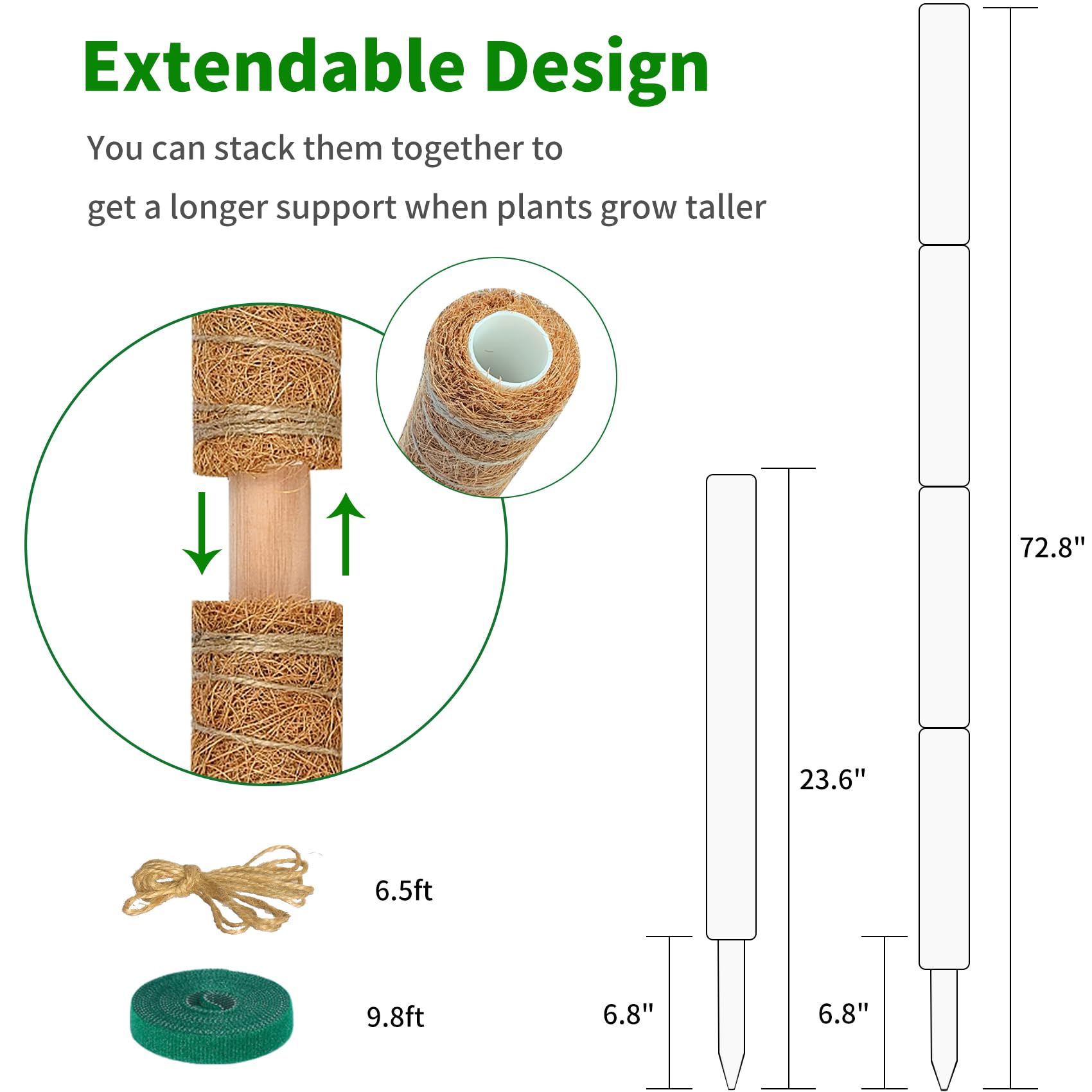 ALENEY stackable design showing interchangeable sections for growing taller