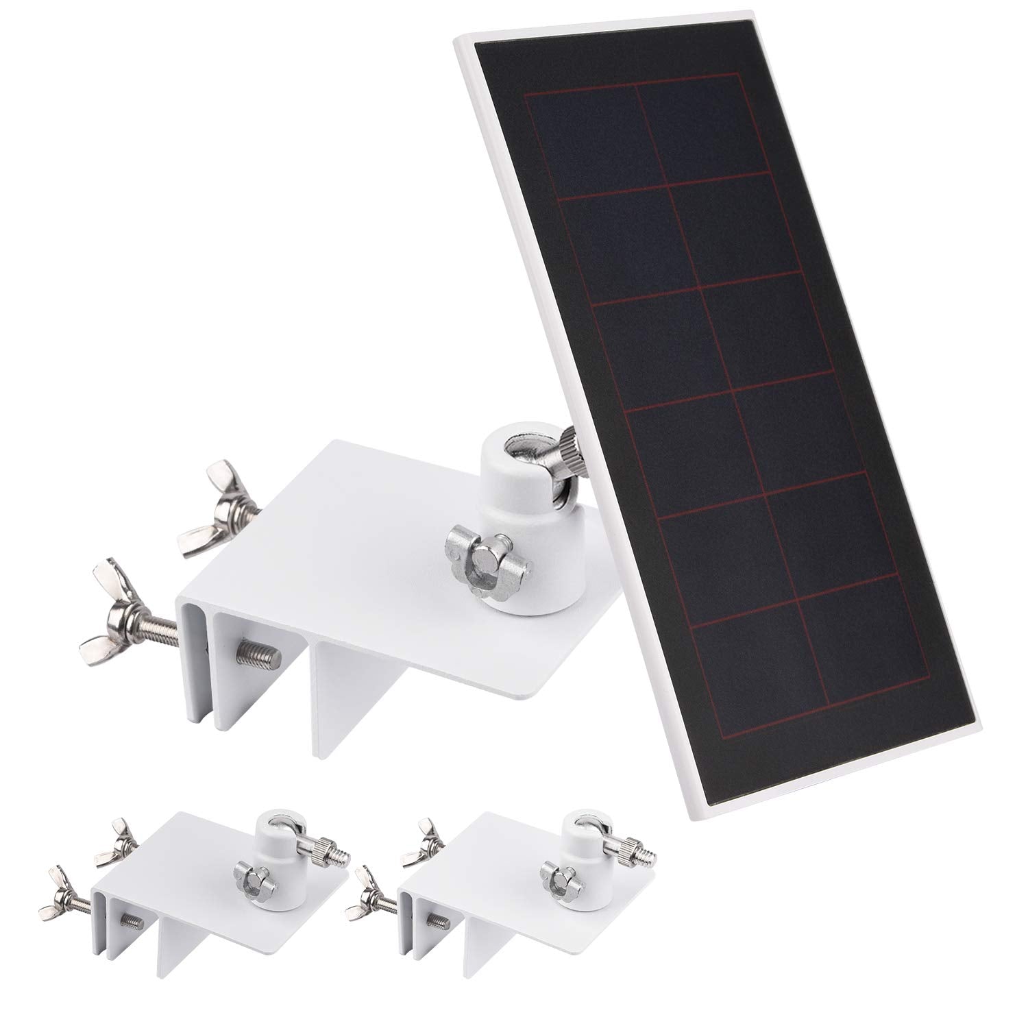 ALERTCAM gutter mount side view for durable outdoor use with Arlo panel