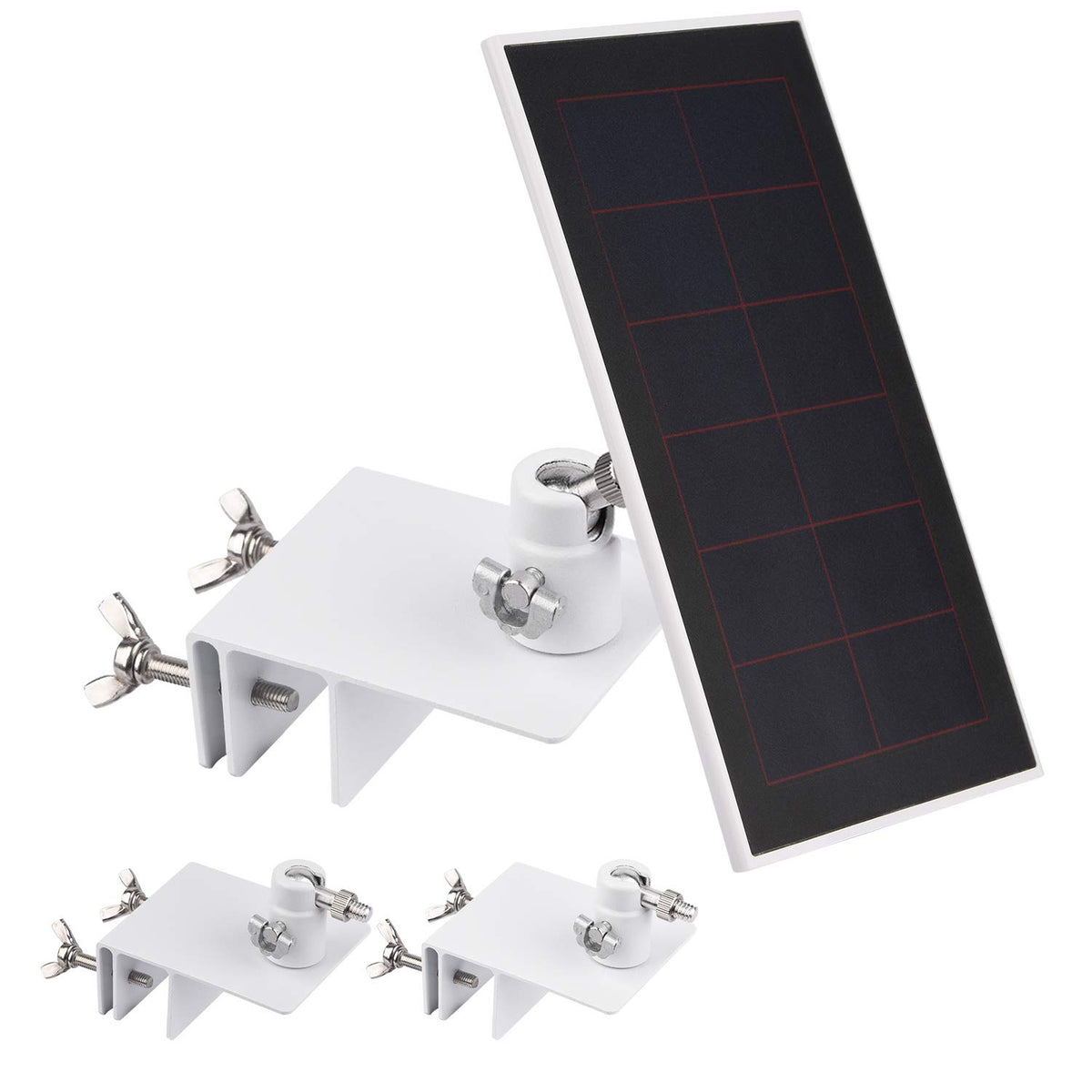 ALERTCAM gutter mount side view for durable outdoor use with Arlo panel