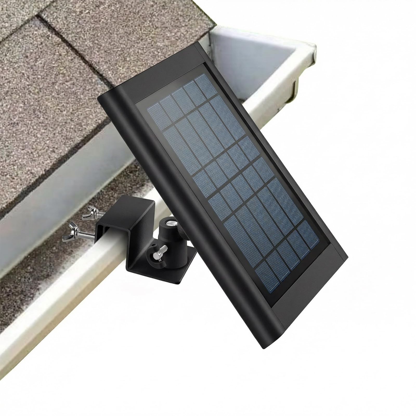 AlertCAM gutter mount for solar panel provides sturdy support in all weather conditions
