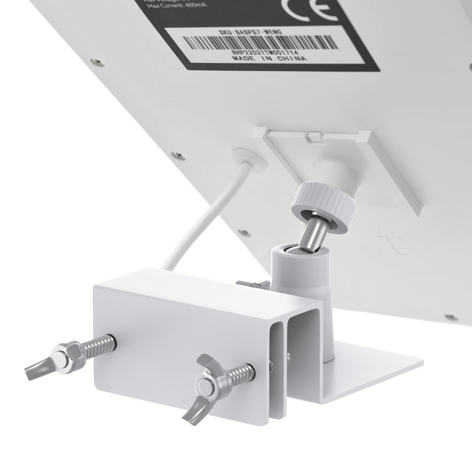 Tool-free installation of ALERTCAM gutter mount on a gutter