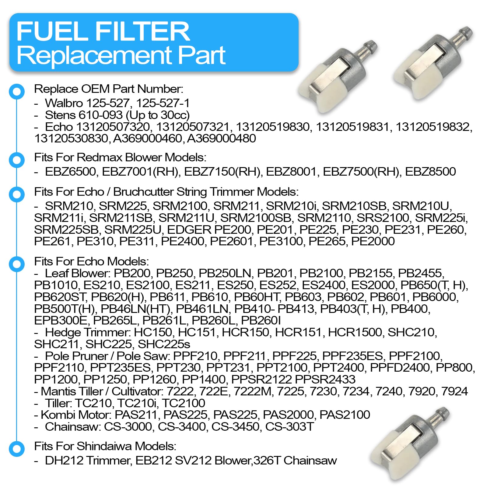 Packaging view of ALEVAK fuel filter for REDMAX EBZ8500, ready for replacement.