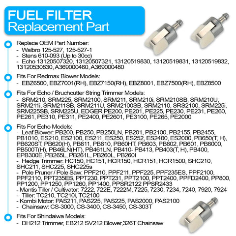 Packaging view of ALEVAK fuel filter for REDMAX EBZ8500, ready for replacement.
