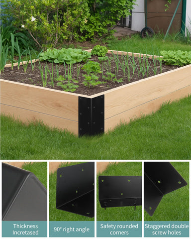 Alffun rust-resistant steel bracket protects garden edges from damage during mowing.