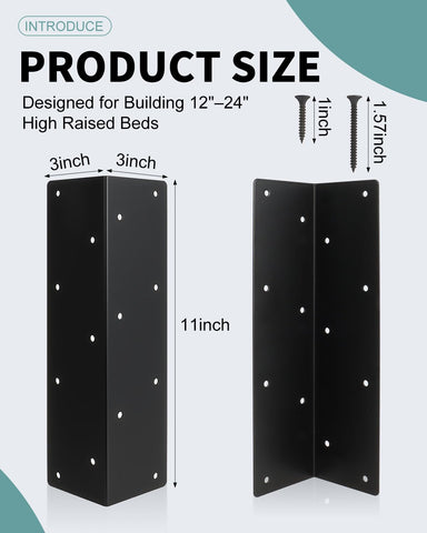 Alffun wood planter box bracket showcases stackable design for taller garden beds.