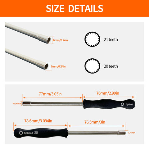Close up of ALFUL 20 teeth splined tip for versatility