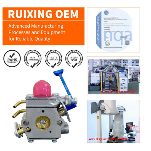 ALFUL Ruixing 128LD carburetor packaging image highlights complete replacement kit.