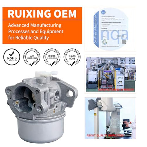 ALFUL Ruixing 799868 carburetor close-up with precision chamber and seals