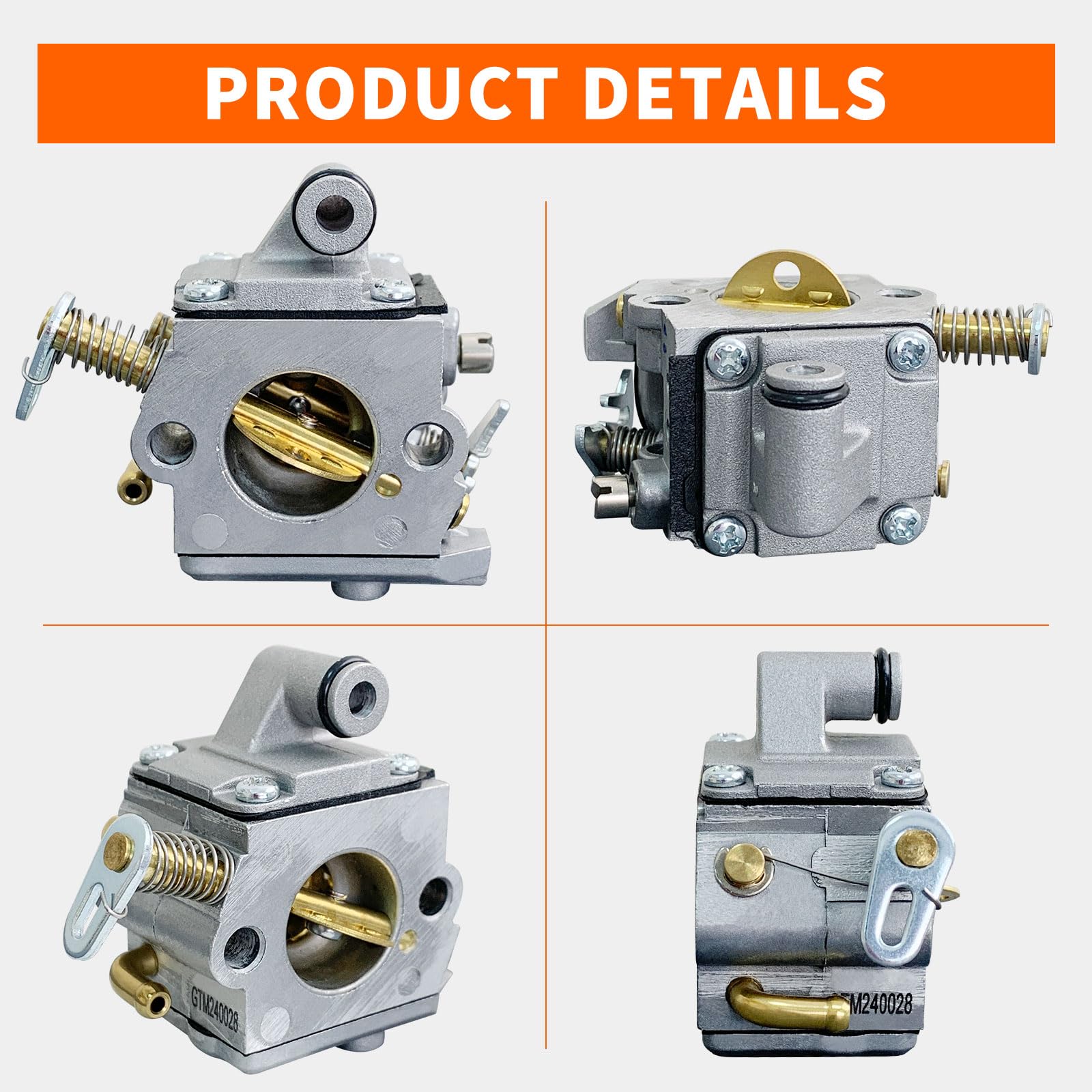 ALFUL Ruixing carburetor close-up detail on body and fittings