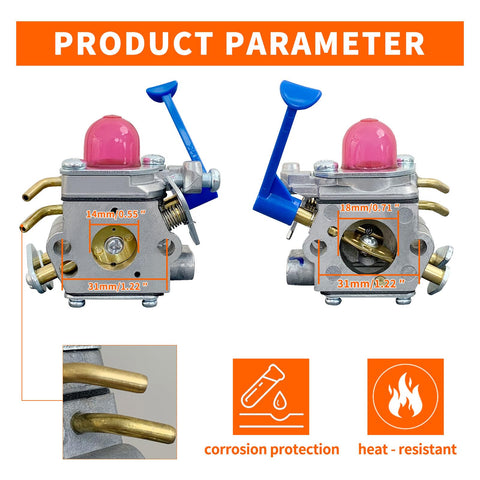 ALFUL Ruixing carburetor fuel lines image ensures secure fuel routing.