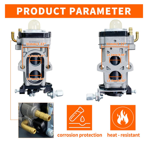 ALFUL Ruixing carburetor packaging shows complete install components