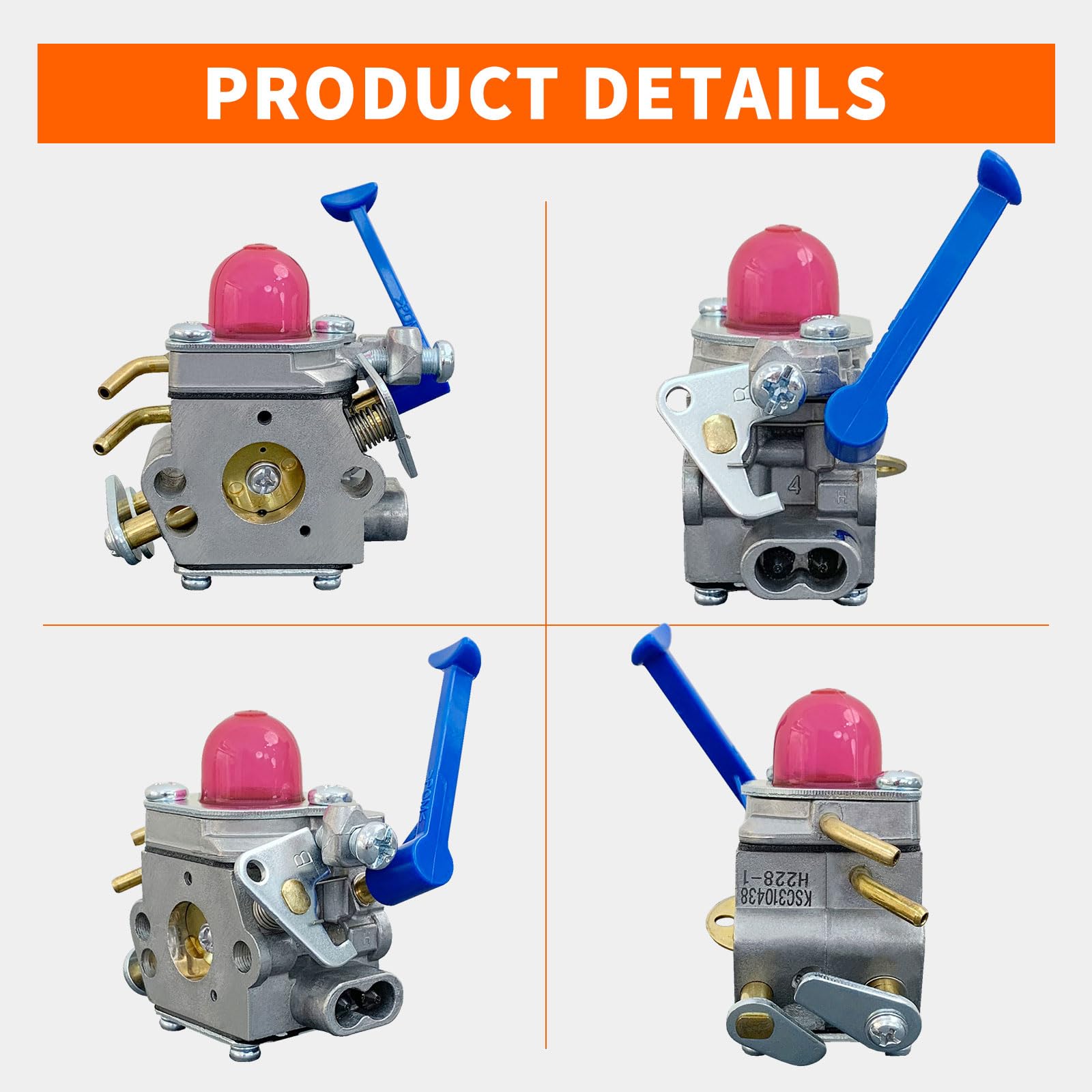 ALFUL Ruixing carburetor primer bulbs image for easier starting.