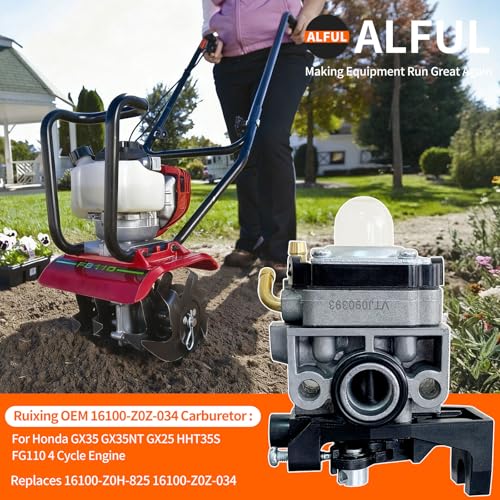 ALFUL Ruixing GX25 carburetor core showing precise build quality