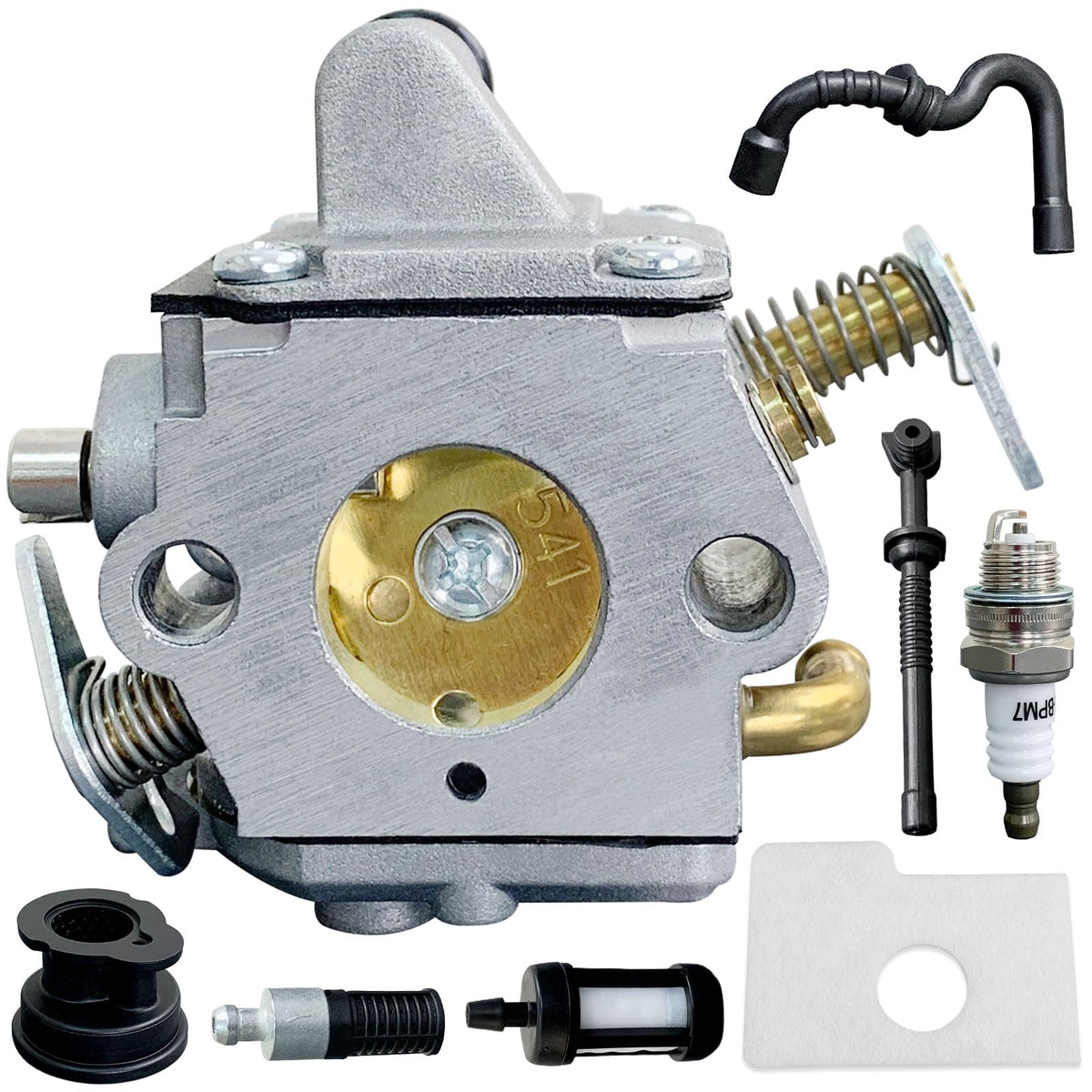 ALFUL Ruixing MS170 carburetor front view for reliable replacement
