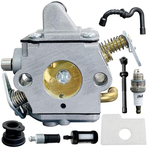 ALFUL Ruixing MS170 carburetor front view for reliable replacement