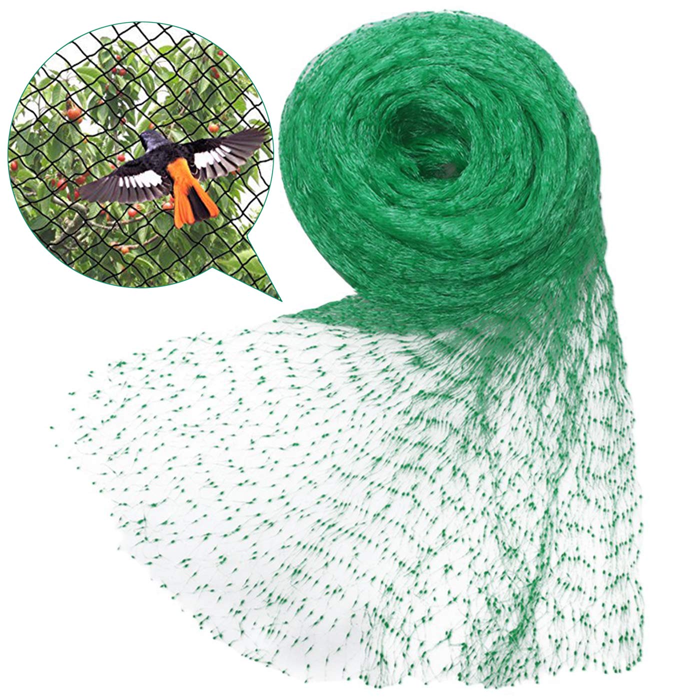 Aliagle deer and squirrel deterrent net protects orchard crops.