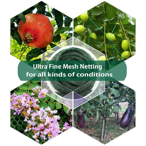 Aliagle easy-install netting fits garden beds without snagging leaves.