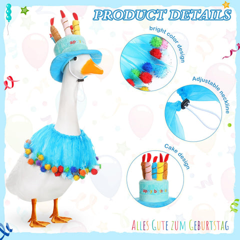 Aliceset 23-inch goose outfit fits cement or plastic lawn geese