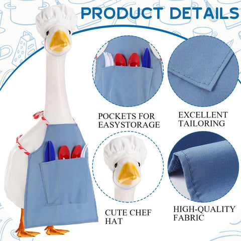 AliceSet goose outfit cutlery: six plastic pieces for playful prop styling