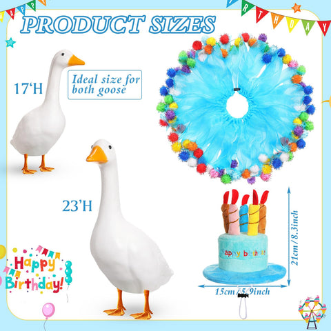 Aliceset happy birthday goose outfit with tutu collar for yard display