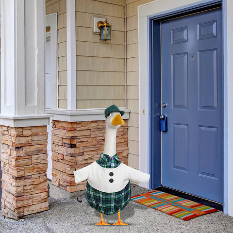 AliceSet outfit set for 23-inch goose statue withstands sun and wind.