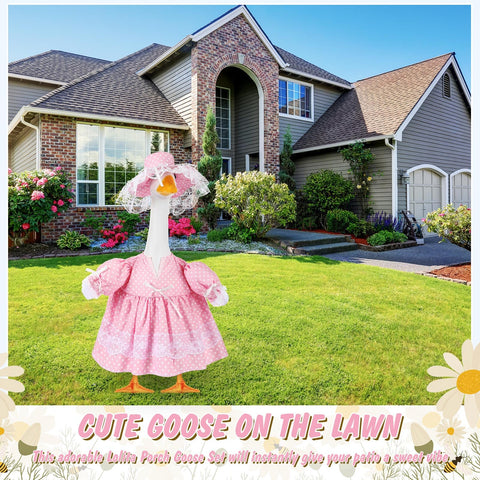 Aliceset goose outfit brightens summer yard ambiance for outdoor spaces.