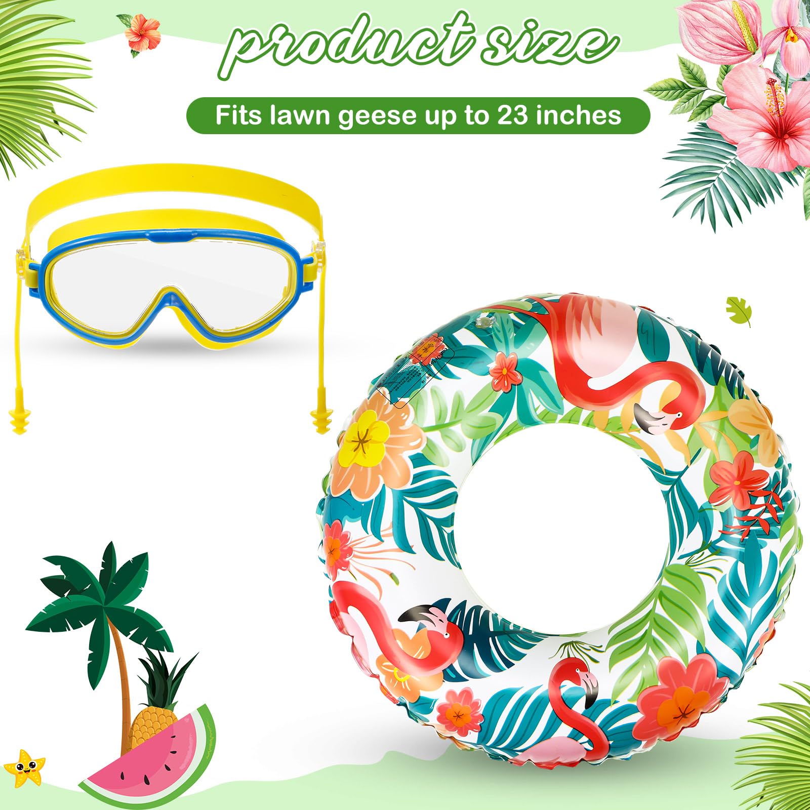 Aliceset plastic swimming goggles for geese ideal for poolside play