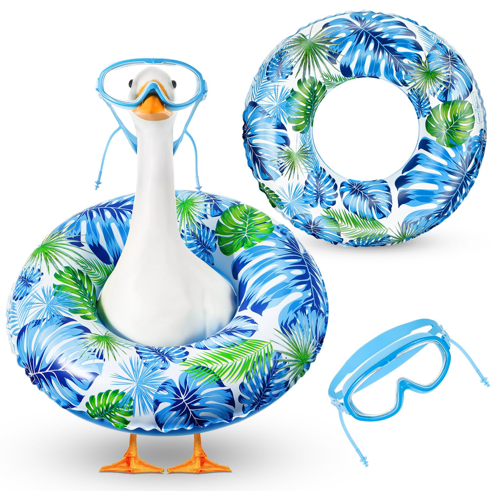 Aliceset Hawaiian goose ring adds tropical vibes to sunny yard decor.