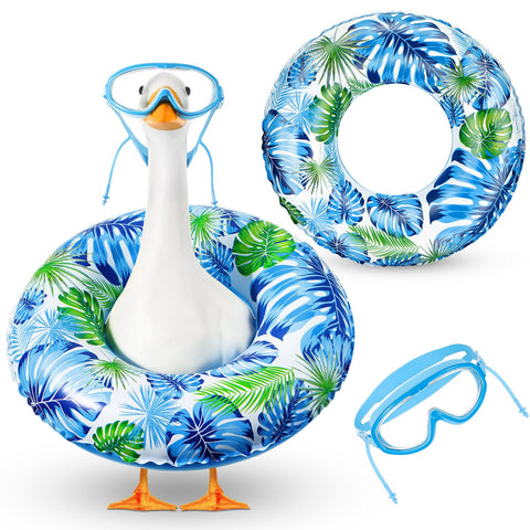 Aliceset Hawaiian goose ring adds tropical vibes to sunny yard decor.