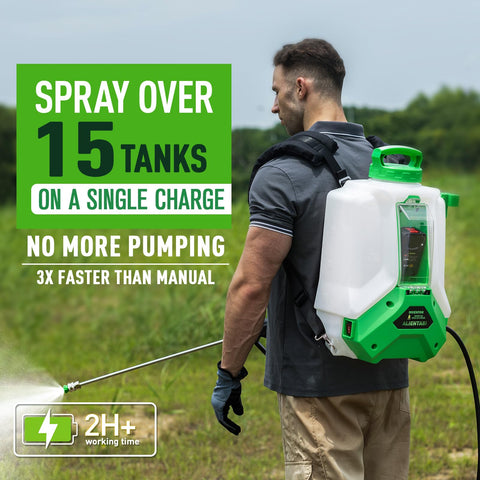 Removable battery feature of ALIENTABI sprayer enabling quick charging