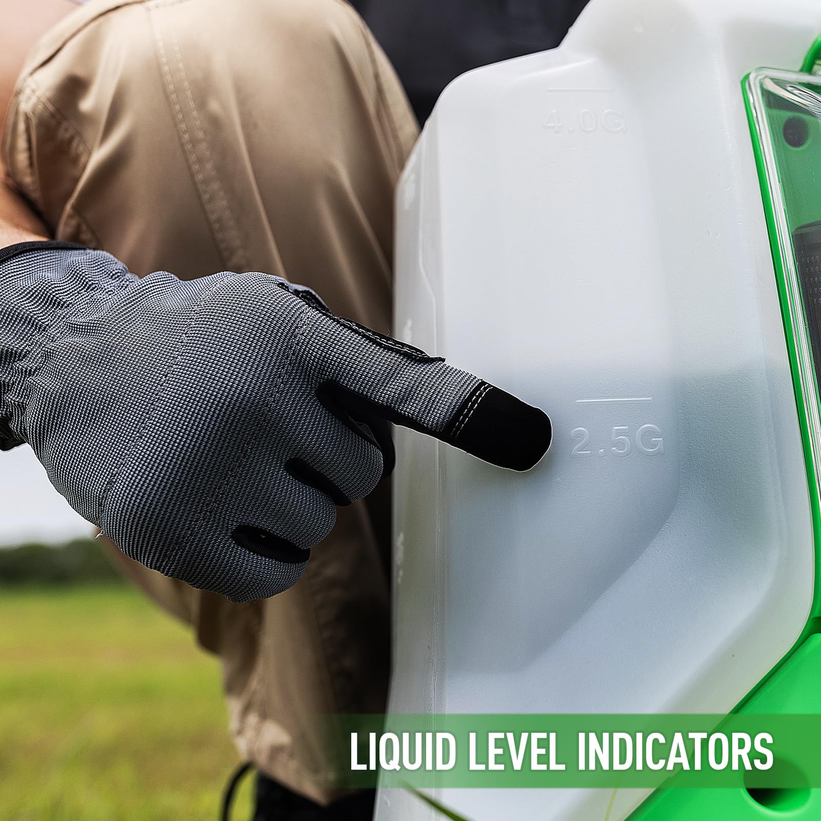 Ergonomic shoulder straps on the ALIENTABI sprayer reducing user fatigue