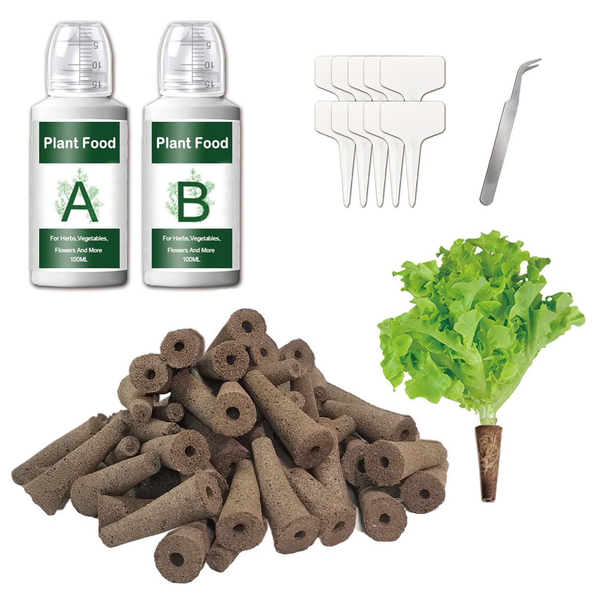 ALIINKD grow sponges 100-pack for AeroGarden seedling growth.