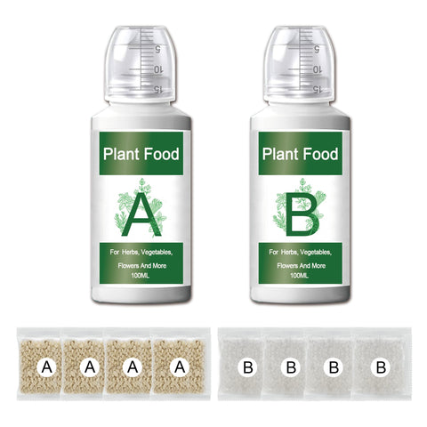 ALIINKD Hydroponics Nutrients A&B bottles front view for convenient indoor feeding