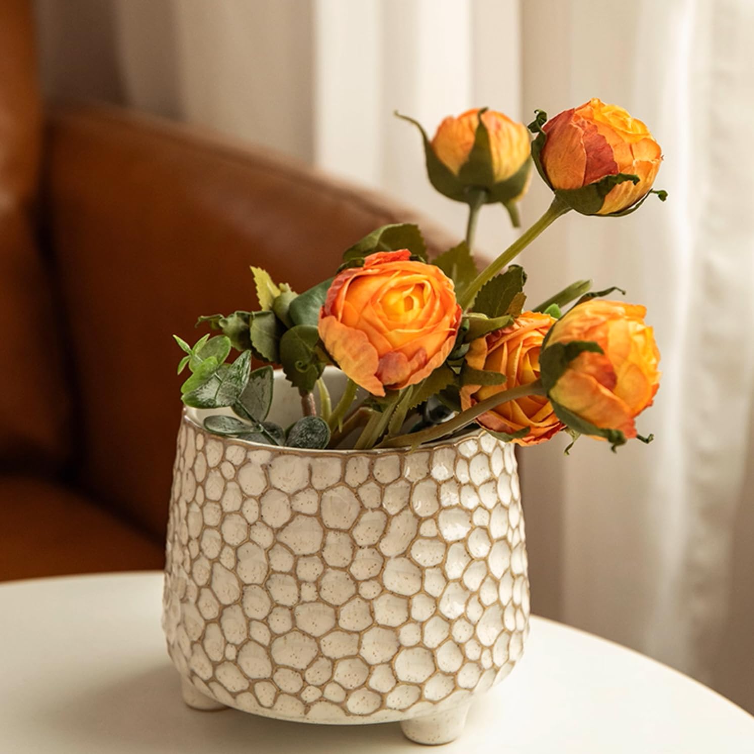 Alikexin handmade ceramic finish highlights artisanal texture and rustic appeal.