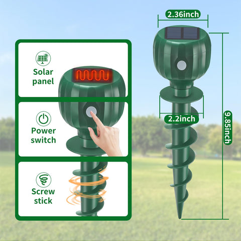 Alikguu All-weather yard deterrent for year-round use.