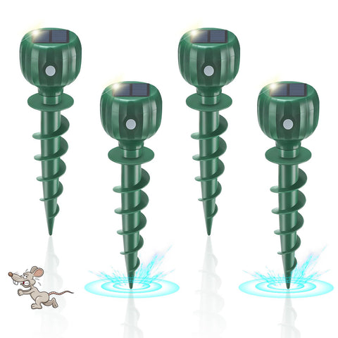 Alikguu Mole Repellent front view showing solar spikes design.