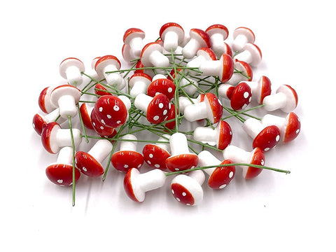 Aliotech durable foam red mushroom with realistic texture enhances tiny landscapes.