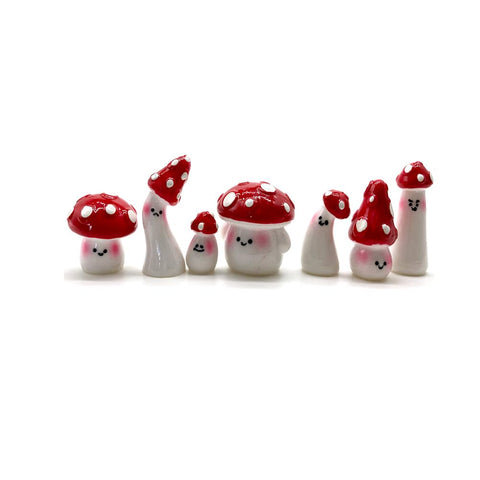 Aliotech resin mushrooms for bonsai bring durable, colorful detail to potted scenes.