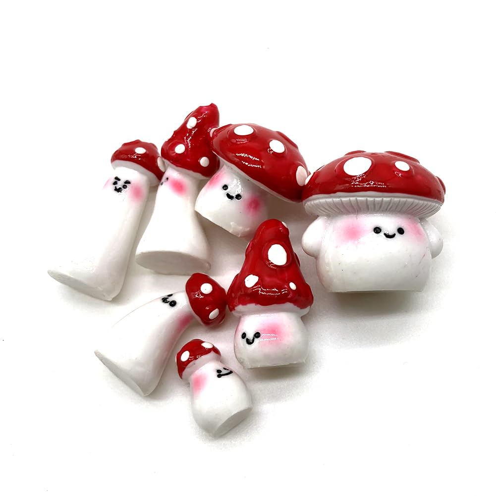 Aliotech resin mushrooms for terrariums add color and charm.