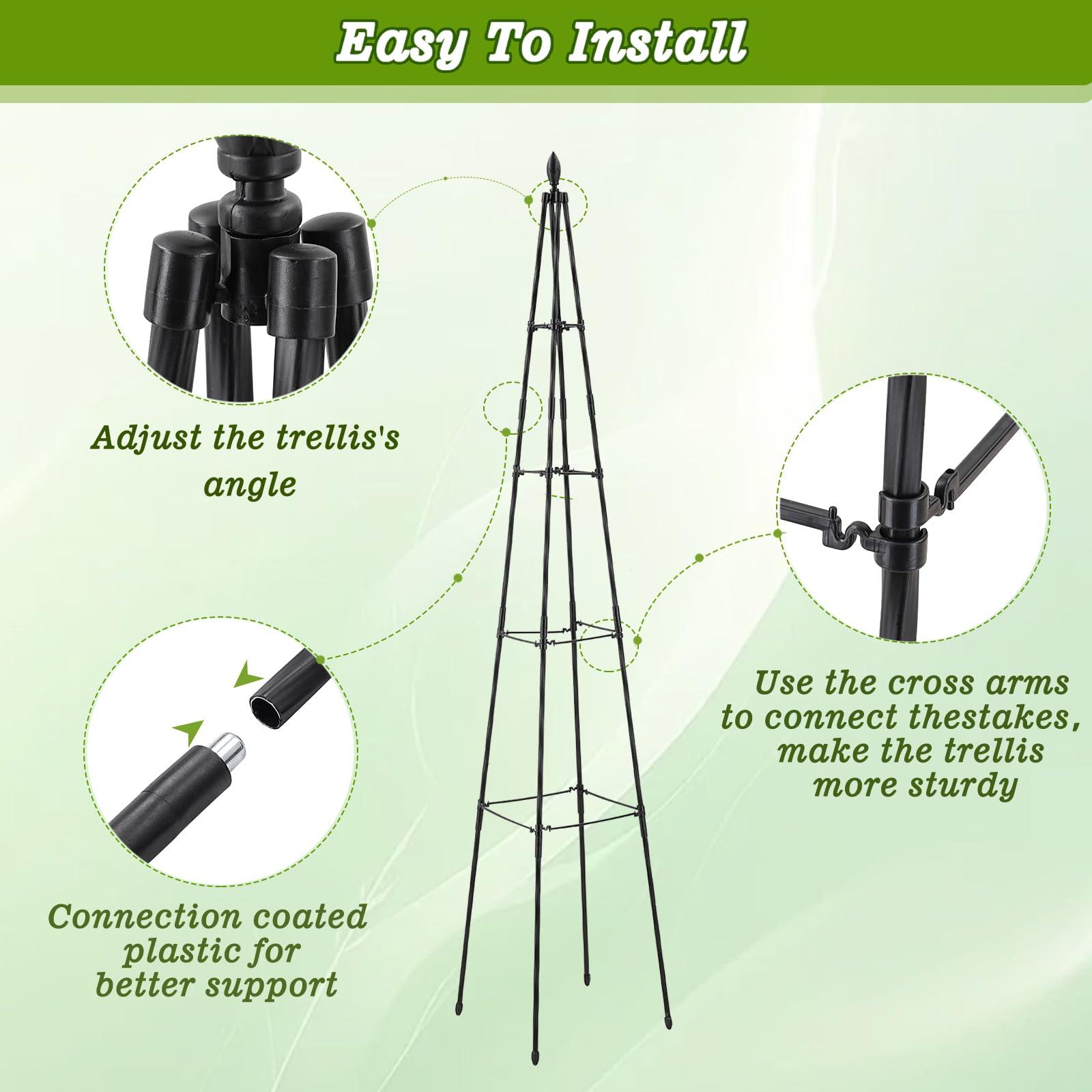 Easy, tool-free assembly of AlisisFores trellis for quick setup.