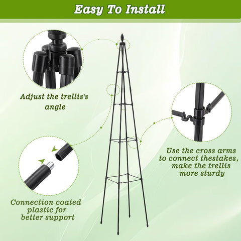 Easy, tool-free assembly of AlisisFores trellis for quick setup.