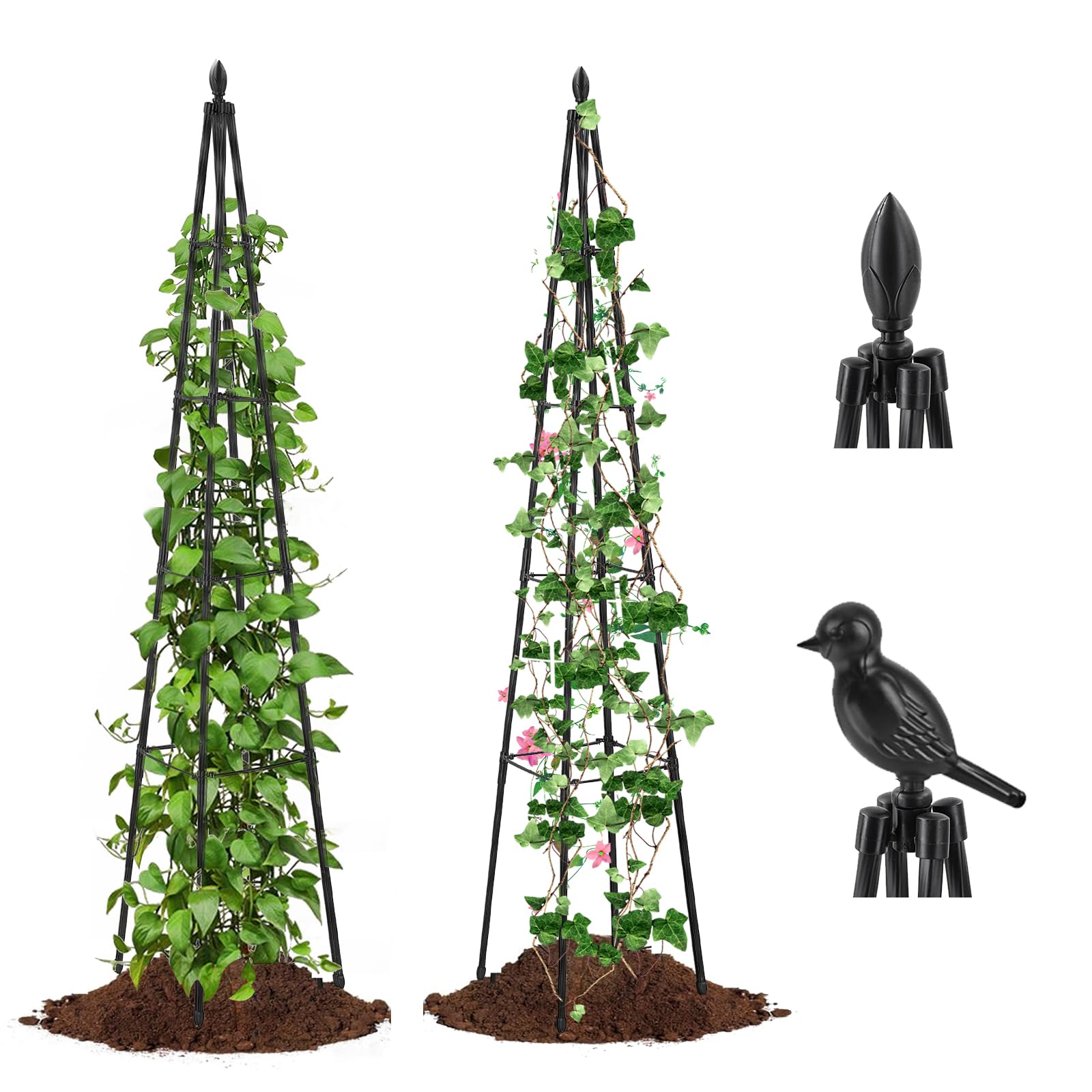 AlisisFores two-pack garden trellis adjustable height for flexible plant support.