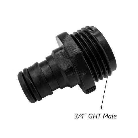 ALKARAMA 3-4 inch GHT male nipples show durable, leak-free connections for hoses