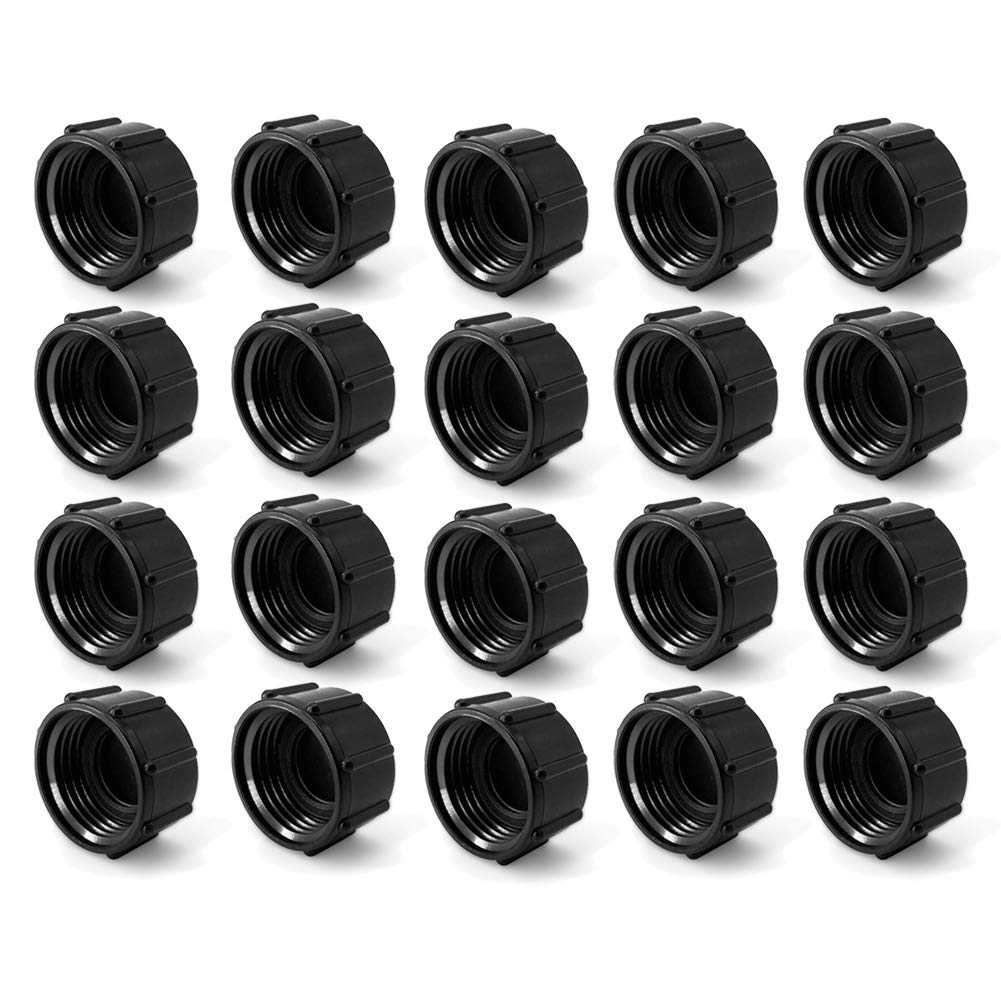 ALKARMA 20-pack hose caps for quick, secure garden hose ends.