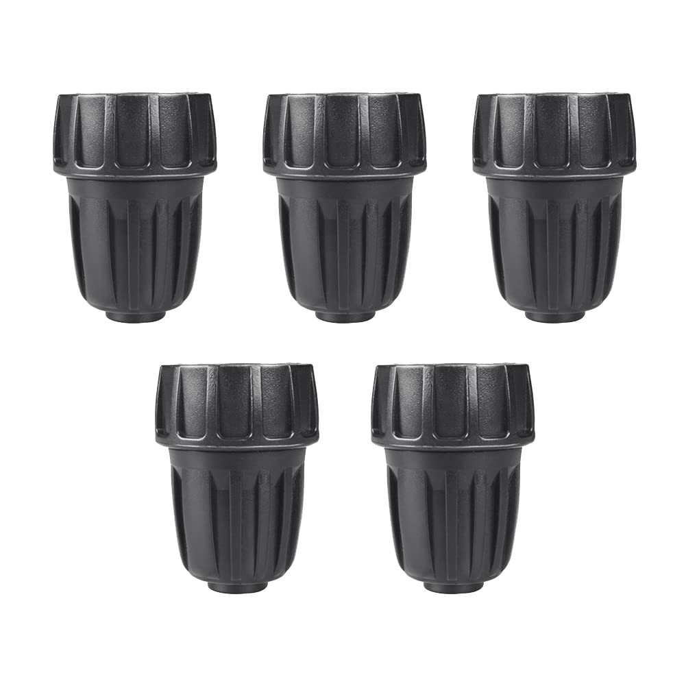 ALKARMA five-pack half-inch drip tubing fittings for easy faucet connections.