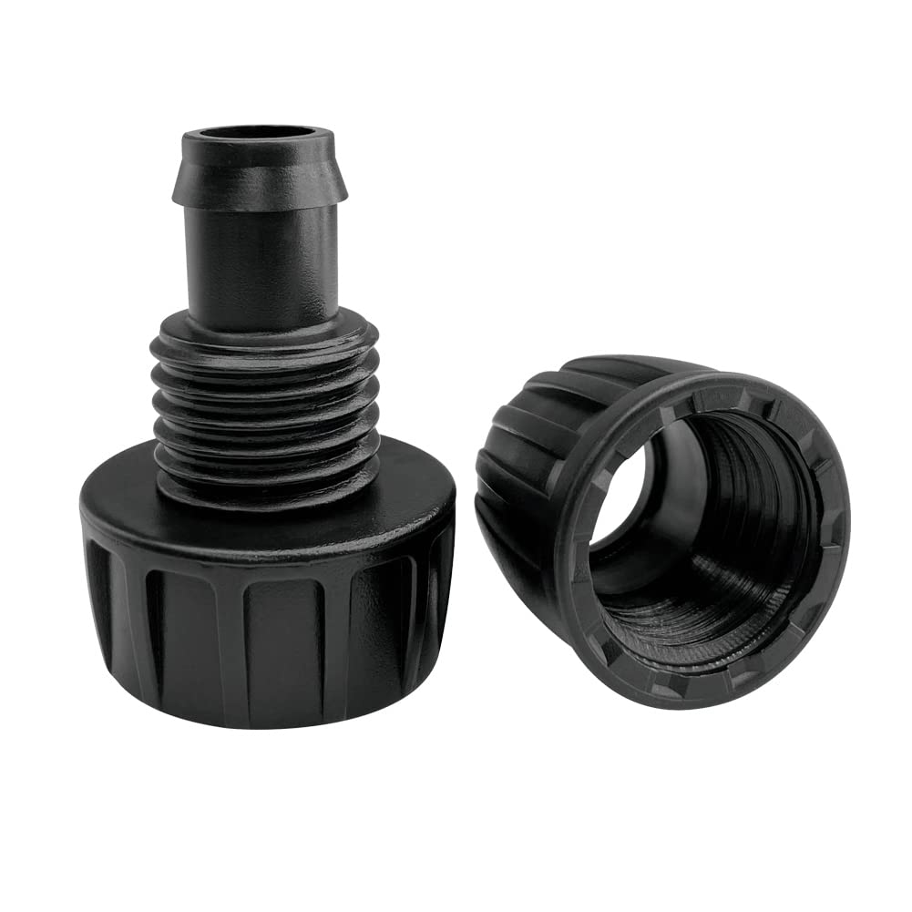 ALKARMA locking barbed fittings keep tubing from slipping during irrigation.