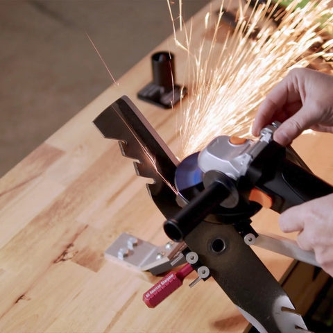 All American Sharpener 5005 Gen 2 in-use at home workshop.