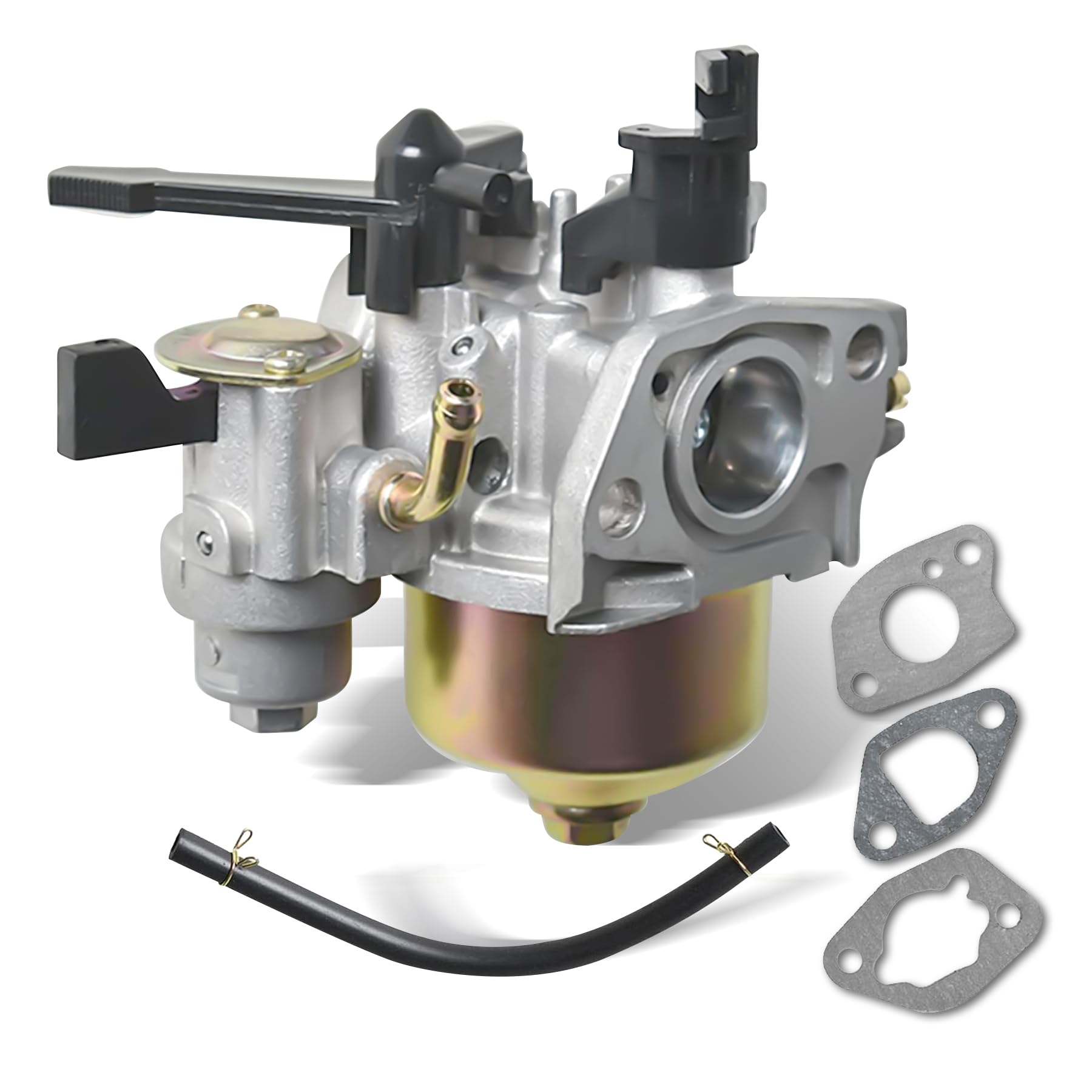 ALL-CARB carburetor for Honda GX120 with choke lever for smoother startup.