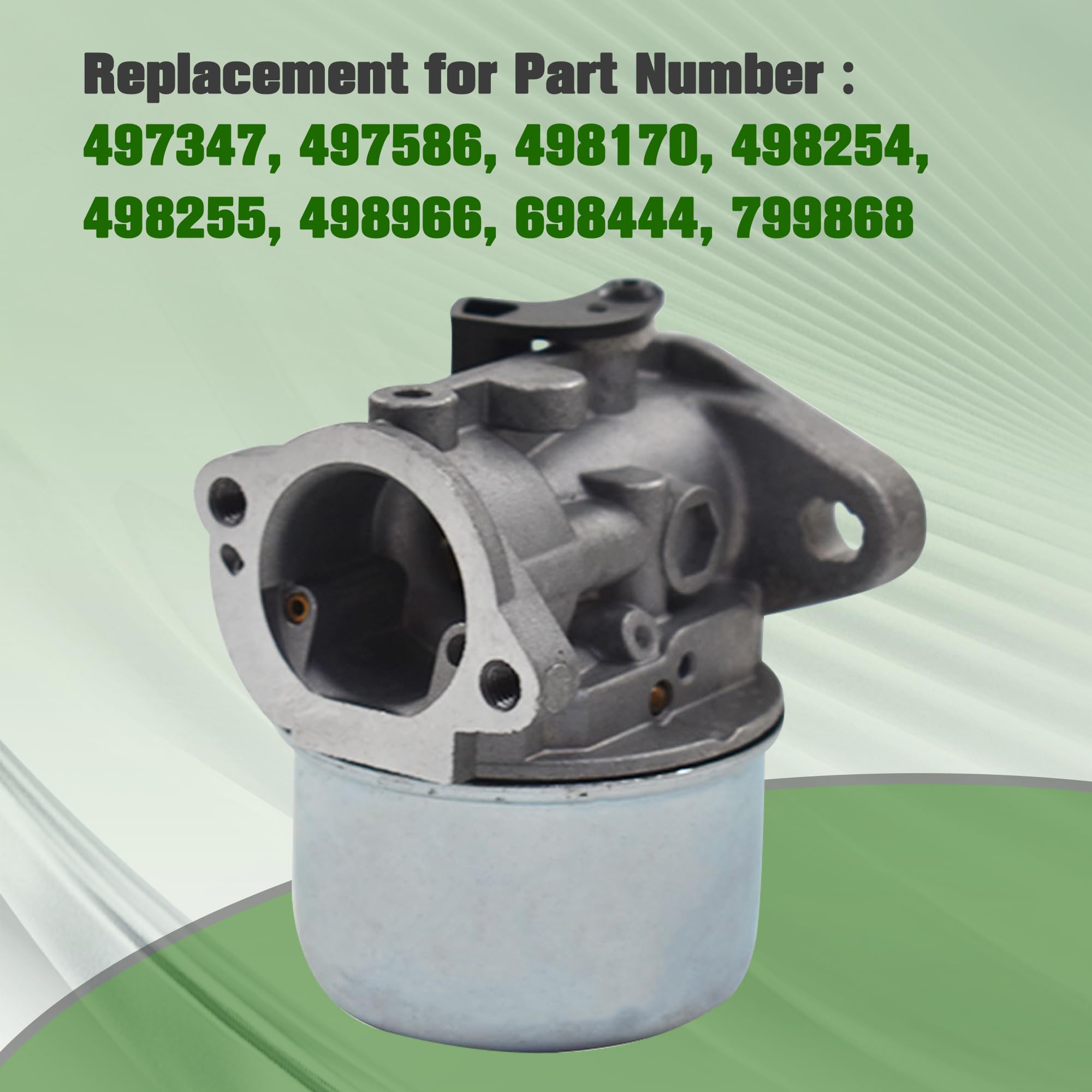 ALL-CARB O-ring included delivers dependable sealing against vacuum and fuel leaks.